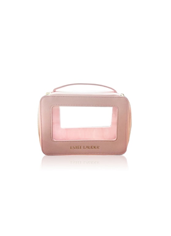 Estee Lauder Pink Cosmetic Clear Bag
