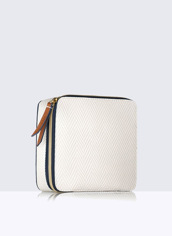 SP19 Crescent White Cosmetic Bag