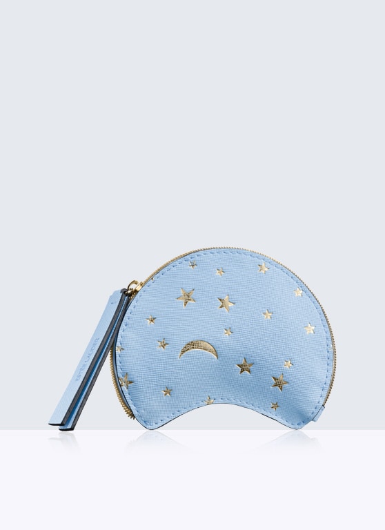 FL19 Light Blue Half Moon Pouch